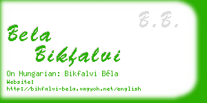 bela bikfalvi business card